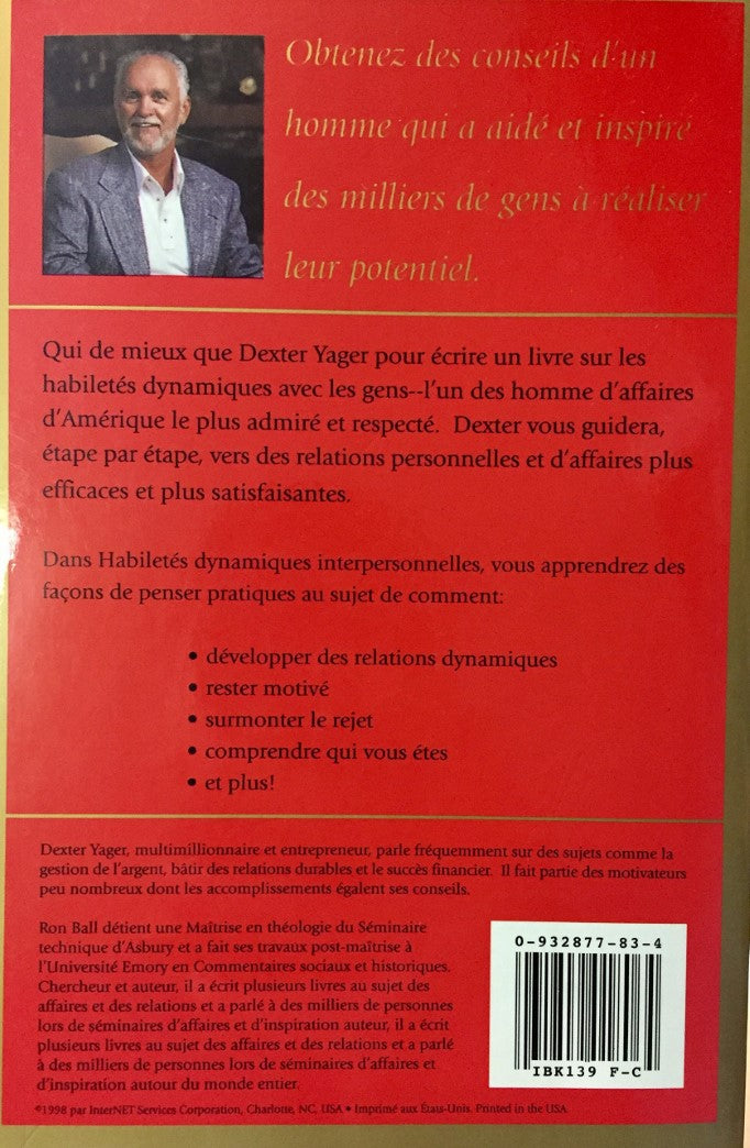 Livre Habiletés interpersonnelles dynamiques - Dexter Yage (Livre d'occasion) - ISBN 0932877834