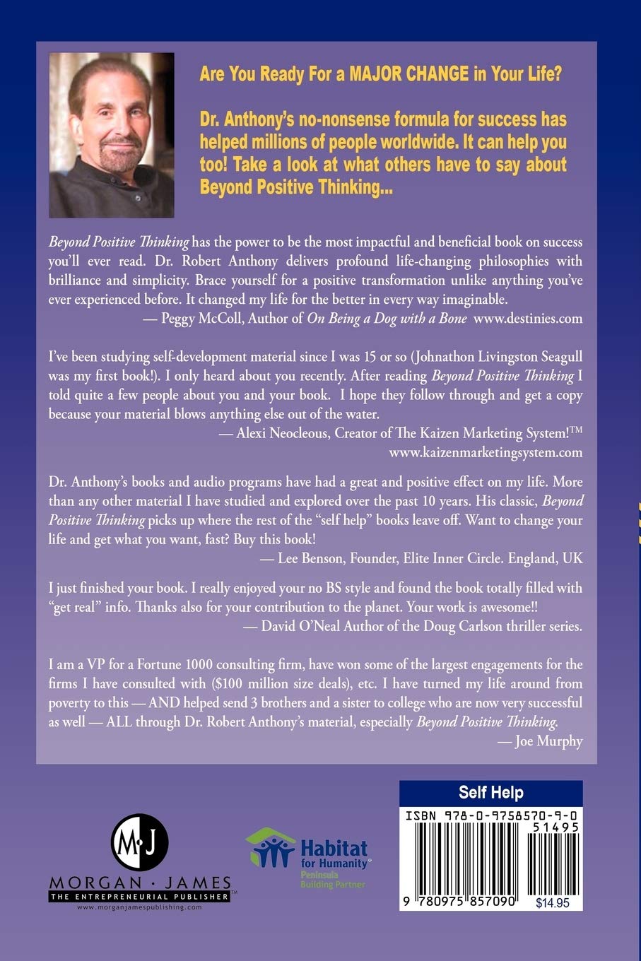 Livre Beyond Positive Thinking: A No-Nonsense Formula for Getting the Results You Want - Dr Rober...