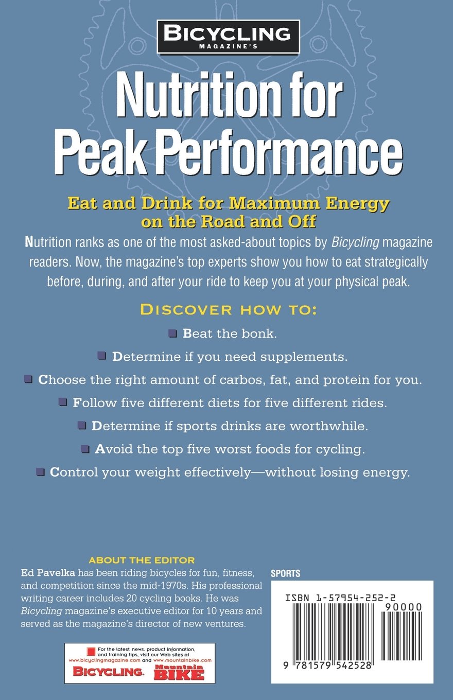 Livre Bicycling Magazine's Nutrition for Peak Performance: Eat and Drink for Maximum Energy on th...