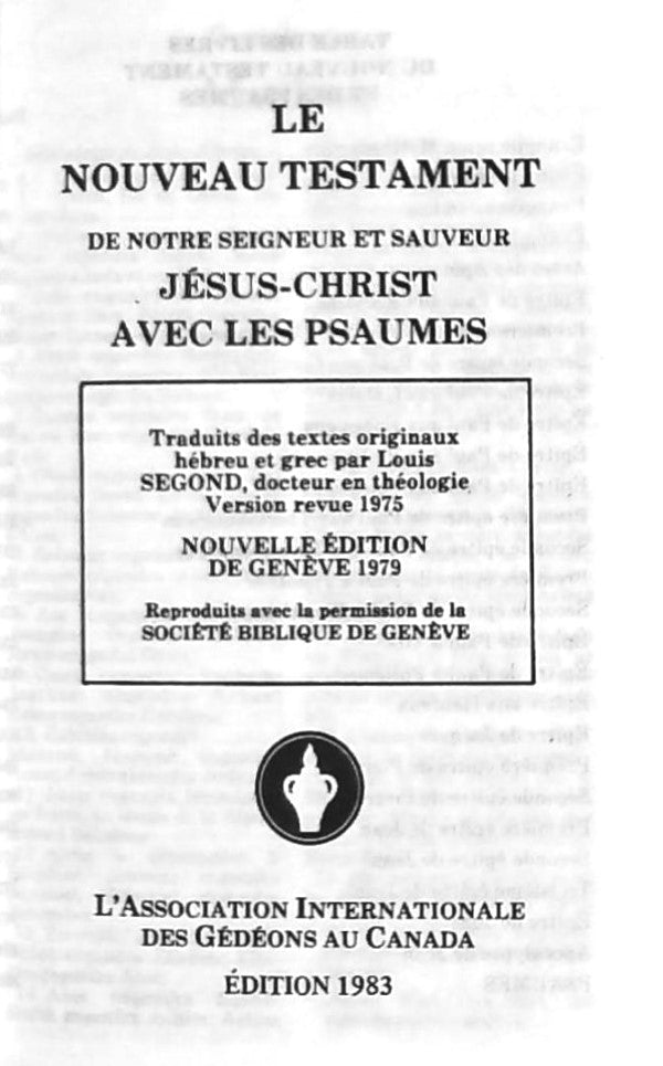 Livre Nouveau Testament - Psaumes (Vert) - Collectif (Livre d'occasion)