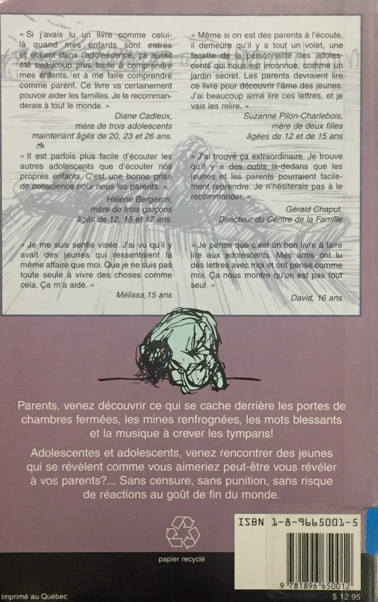 Livre Cher parents : Lettres d'adolescentes et d'adolescents qui se révèlent enfin - Collectif (L...
