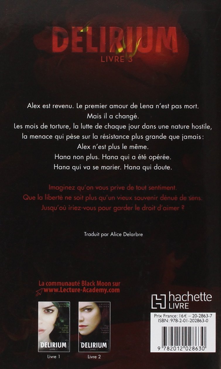 Livre Delirium - Laura Oliver (Livre d'occasion) - ISBN 2012028632