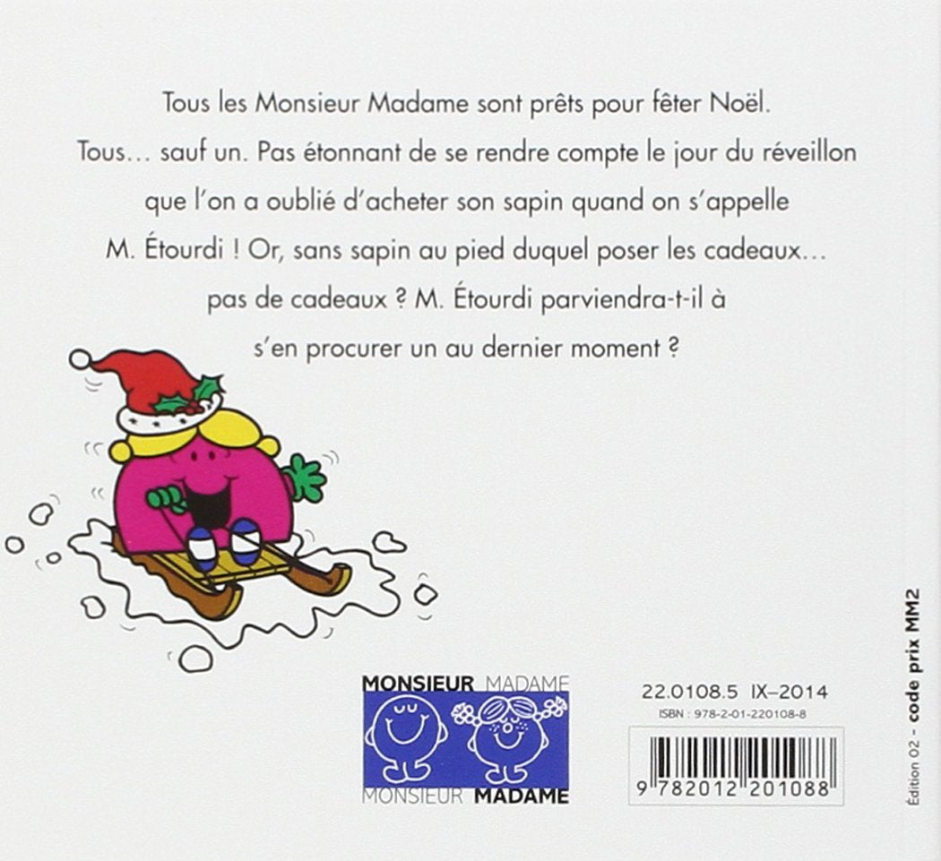 Livre Les Monsieur Madame et le sapin de Noël - Roger Hargreaves (Livre d'occasion) - ISBN 201220...