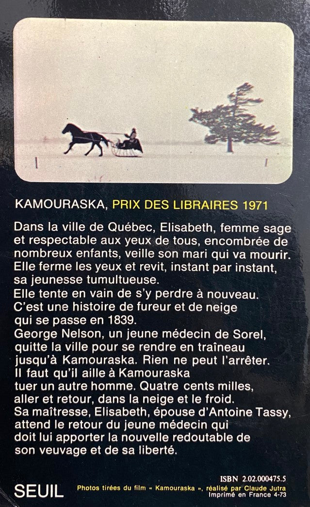 Livre Kamouraska - Anne Hébert (Livre d'occasion) - ISBN 2020004755