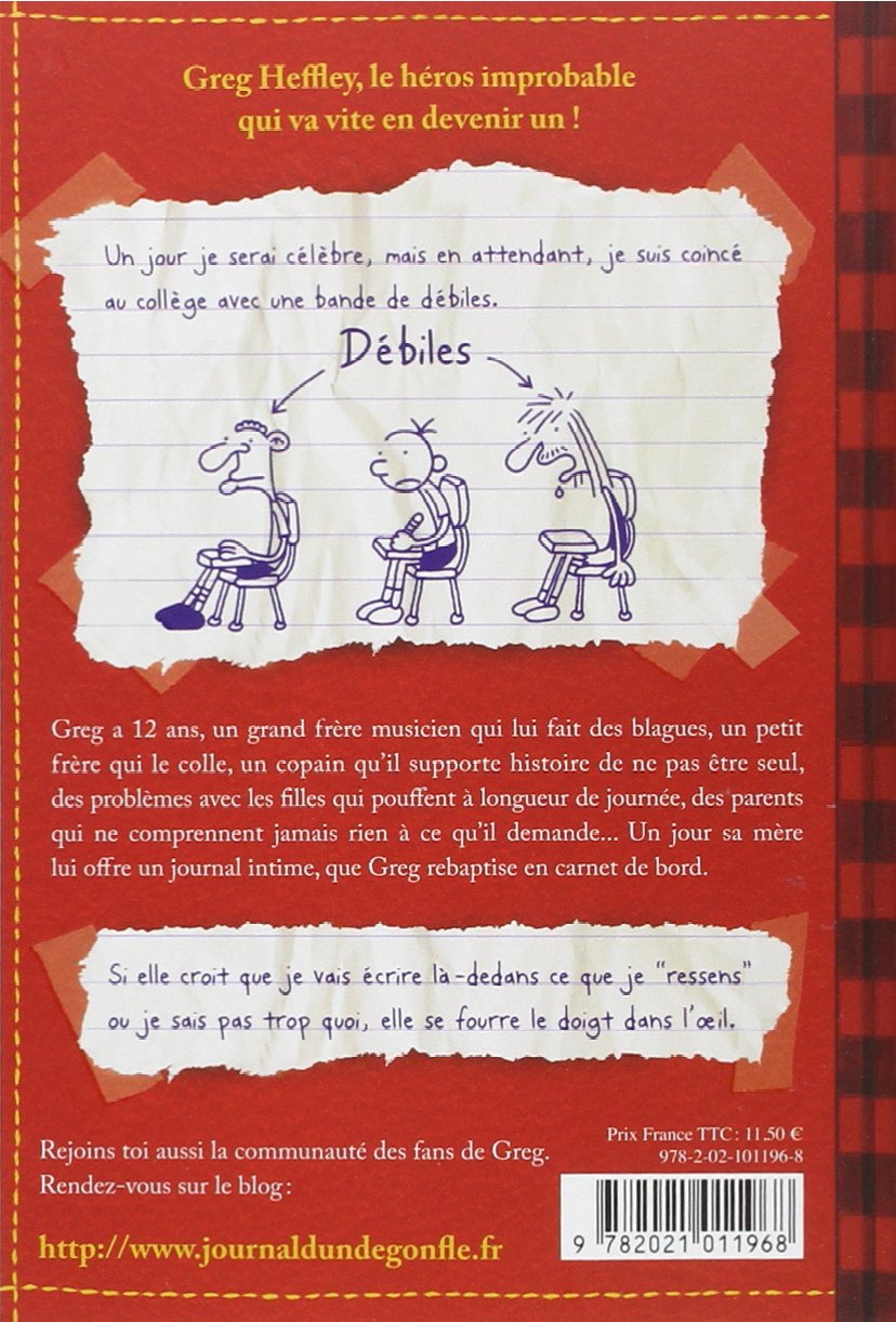 Journal d'un dégonflé # 1 : Carnet de bord de Greg (Jeff Kinney)