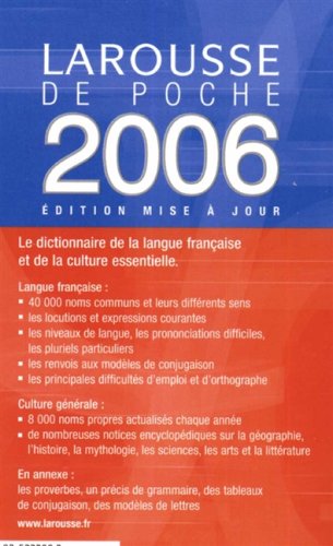 Livre Larousse de poche 2006 - Collectif (Livre d'occasion) - ISBN 2035322863