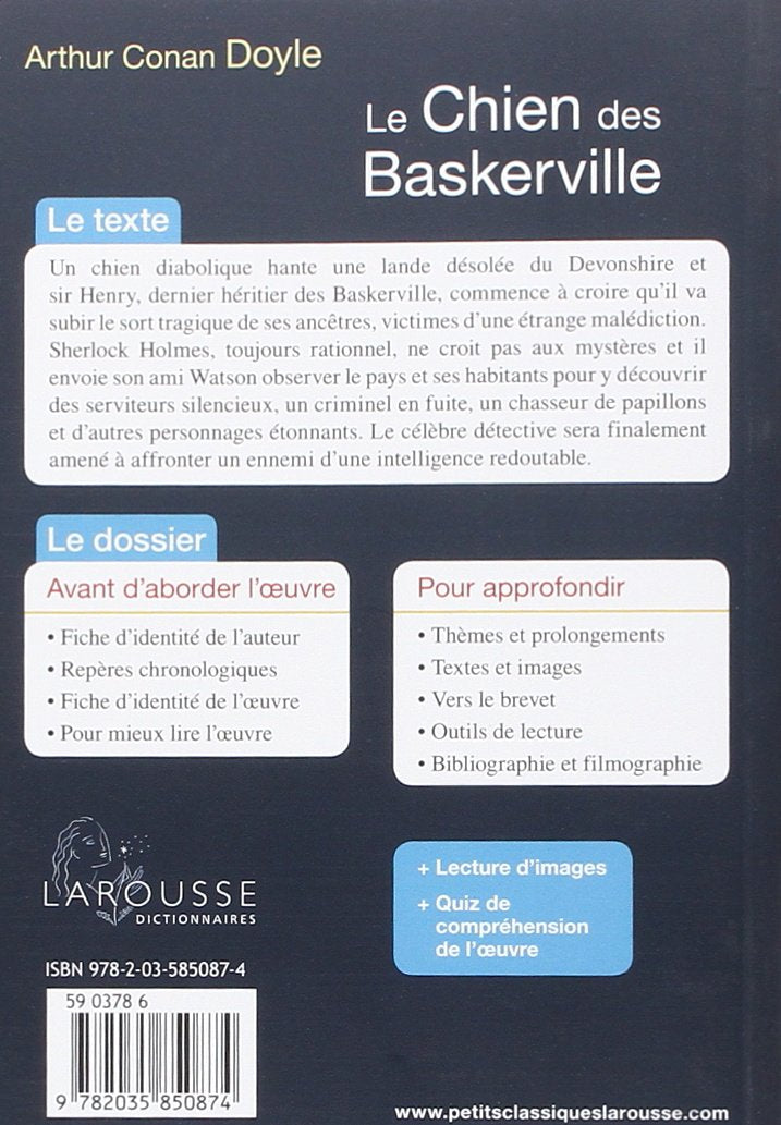 Livre Le chien des Baskerville - Arthur Conan Doyle (Livre d'occasion) - ISBN 2035850878