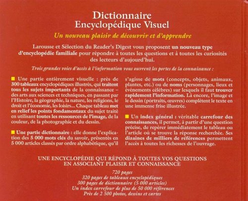 Livre Dictionnaire Encyclopédique Visuel : 300 tableaux illustrés – Les 5000 mots clés du savoir ...
