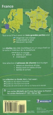 Livre Le guide vert : France - Michelin (Livre neuf) - ISBN 2067138952