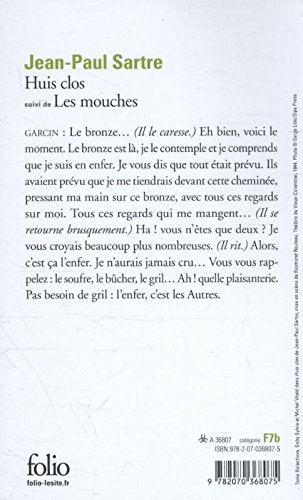 Livre Huis clos -suivi de- Les mouches - Jean-Paul Sartre (Livre d'occasion) - ISBN 2070368076