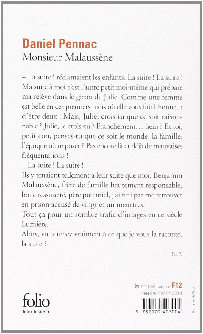 Livre Monsieur Malaussène - Daniel Pennac (Livre d'occasion) - ISBN 2070403009