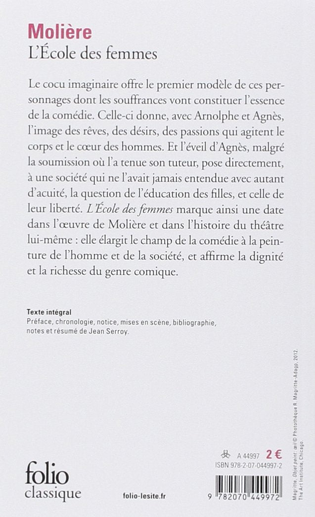 Livre L'école des femmes - Molière (Livre d'occasion) - ISBN 2070449971