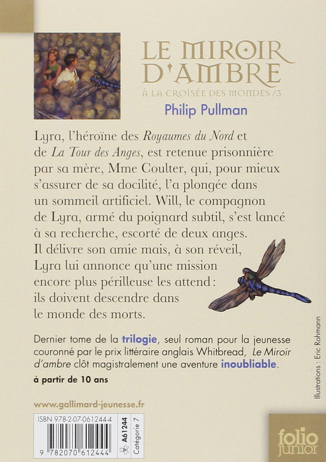 Livre Le miroir d'ambre - Philip Pullman (Livre d'occasion) - ISBN 2070612449