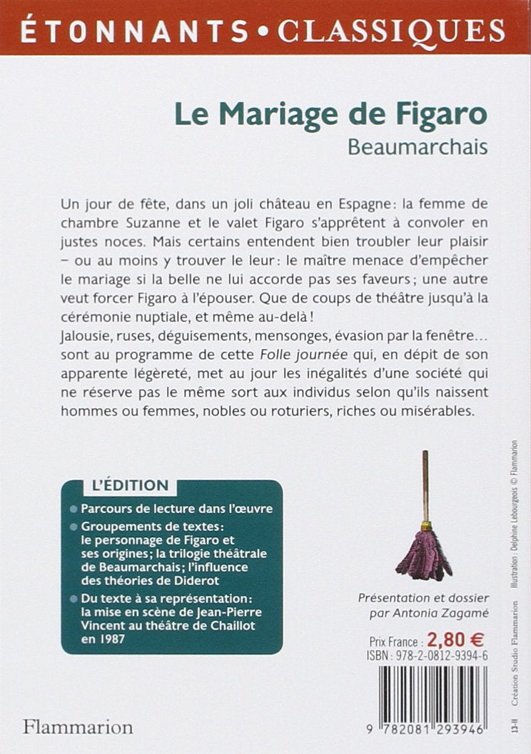 Livre Le mariage de Figaro - Beaumarchais (Livre d'occasion) - ISBN 2081293943