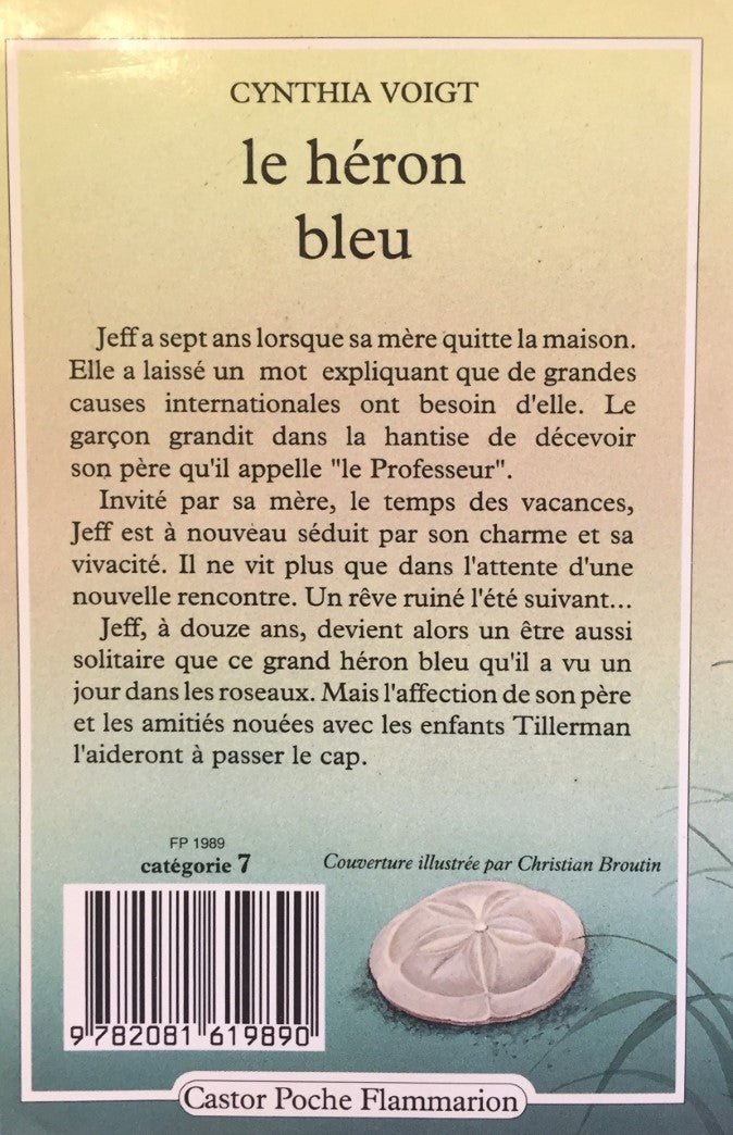 Livre Le héron bleu - Cynthia Voigt (Livre d'occasion) - ISBN 208161989X