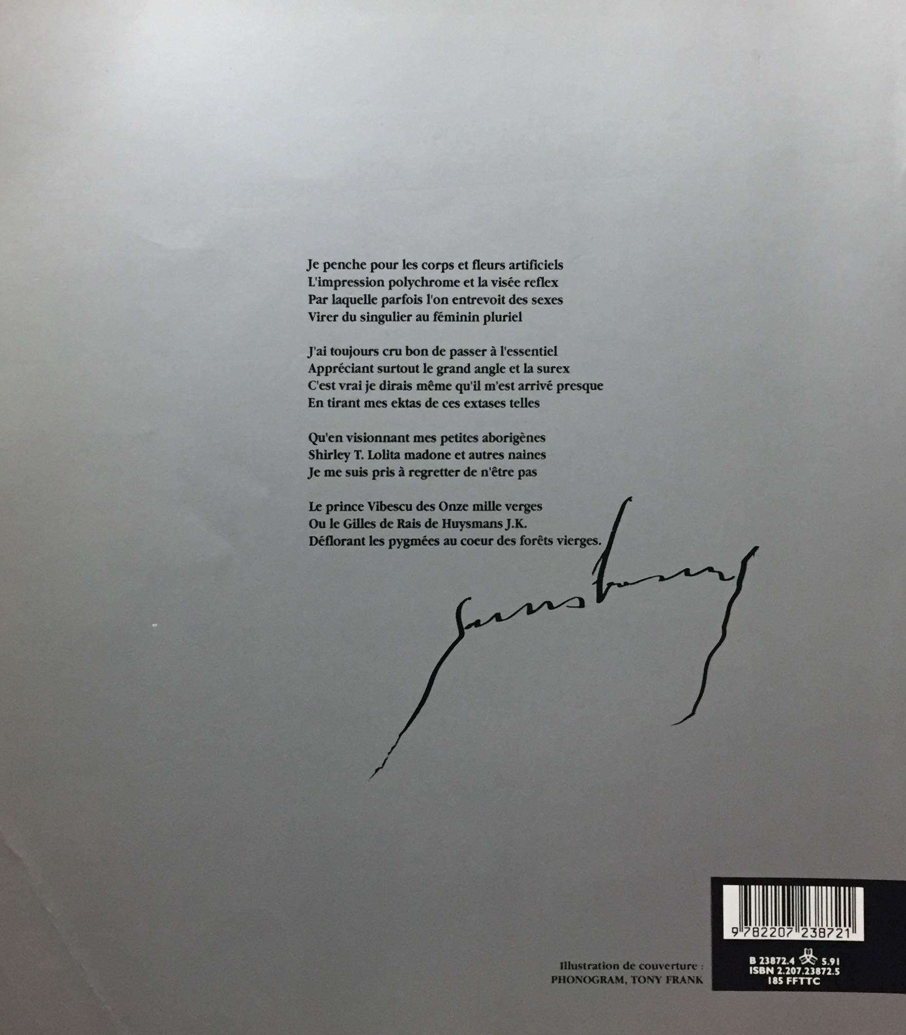 Livre Gainsbourg - Alain Coelho (Livre d'occasion) - ISBN 2207238725