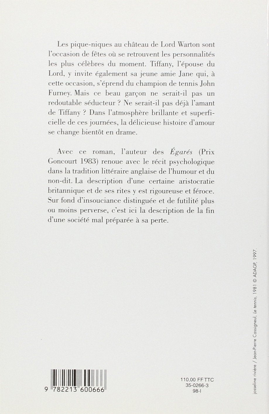Livre Pique-nique chez Tiffany Wharton - Frédérick Tristan (Livre d'occasion) - ISBN 221360066X