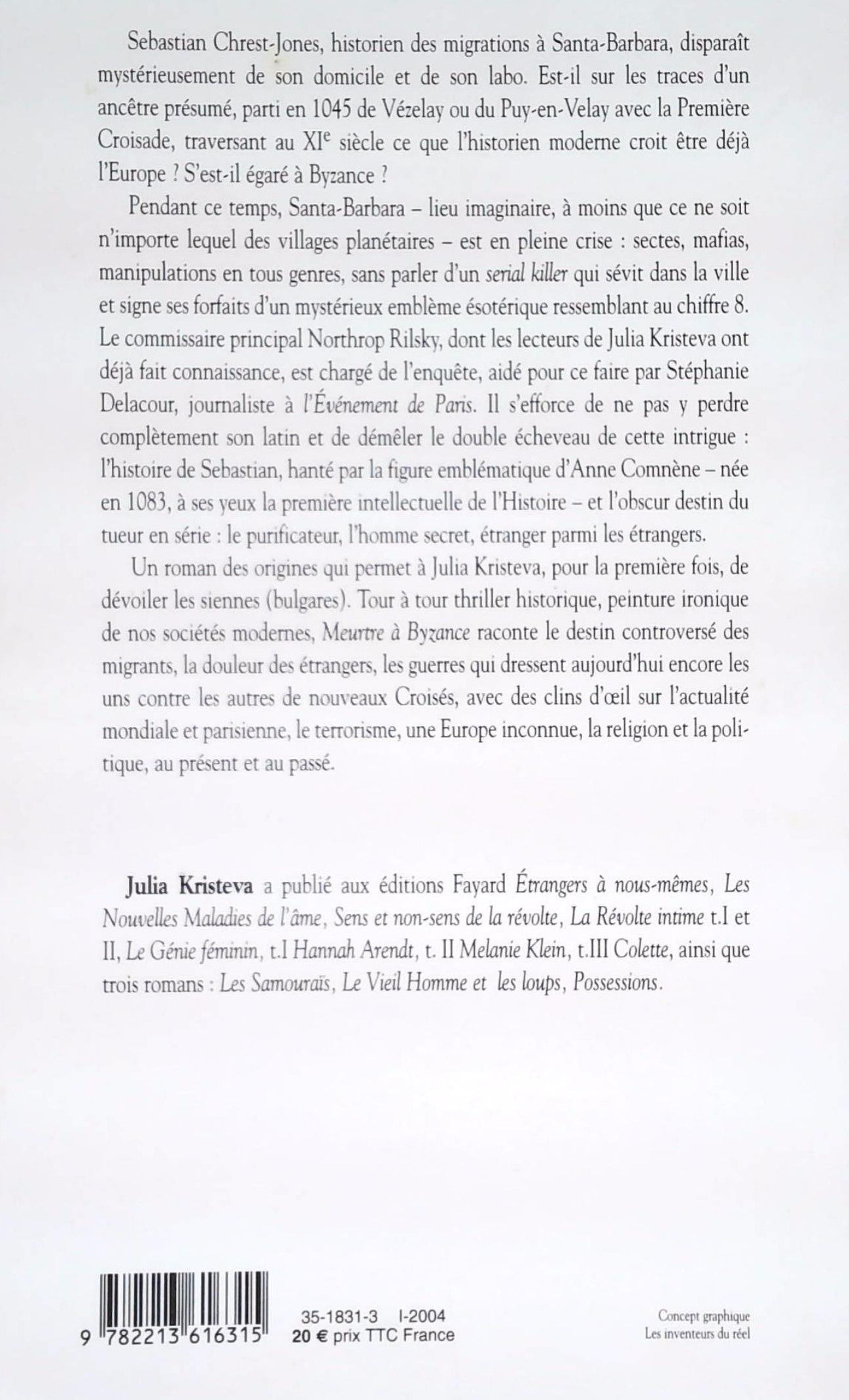 Livre Meurtre à Byzance - Julia Kristeva (Livre d'occasion) - ISBN 2213616310
