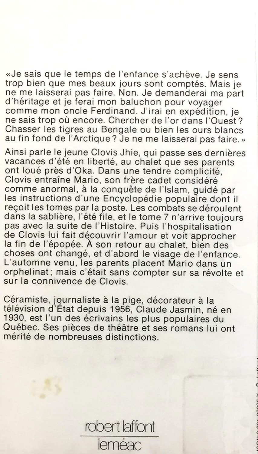 Livre La sablière - Claude Jasmin (Livre d'occasion) - ISBN 222100325X