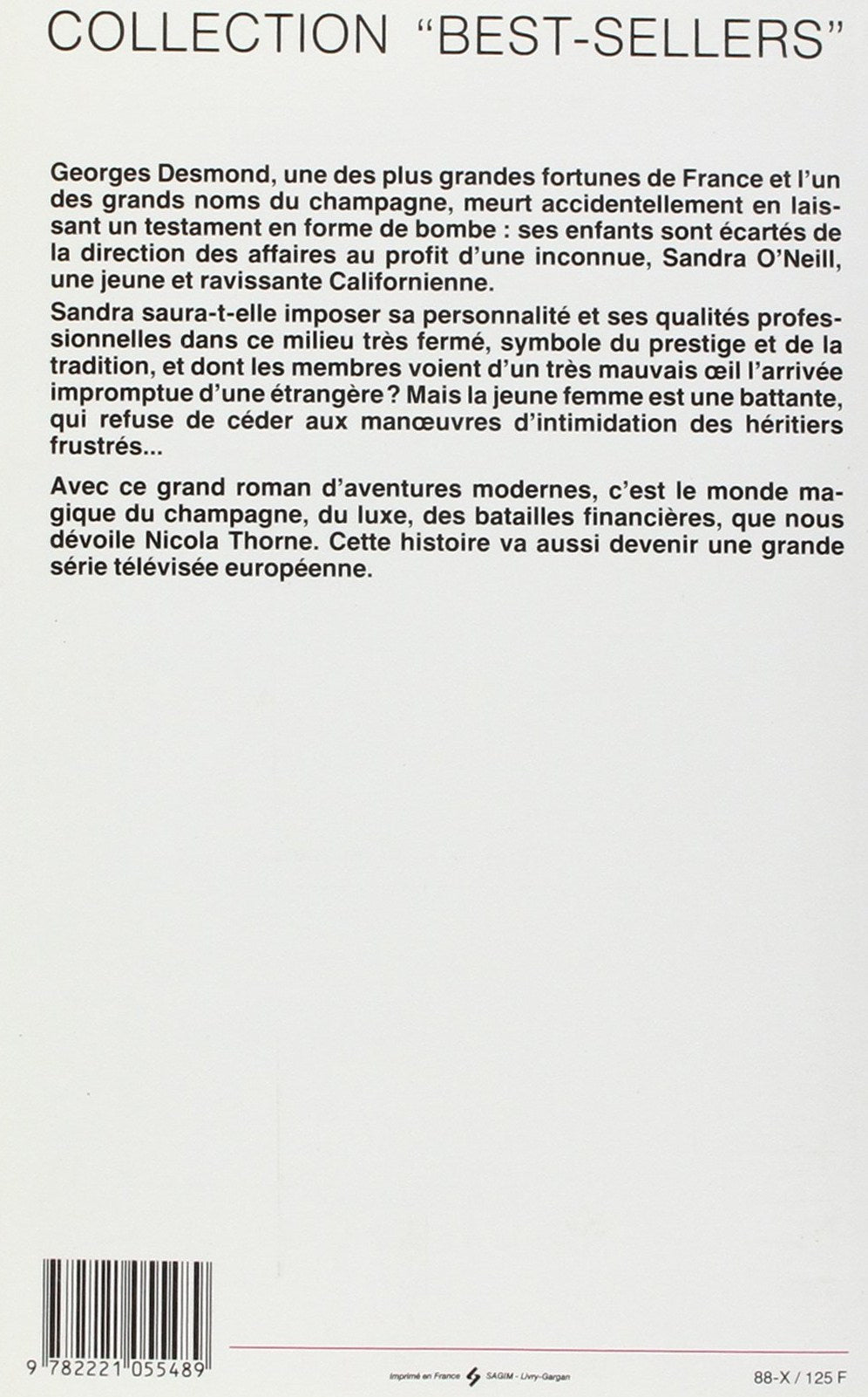 Livre Champagne - Nicola Thorne (Livre d'occasion) - ISBN 2221055489