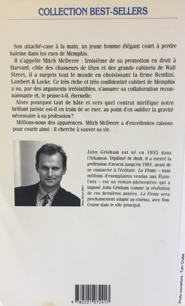 Livre La Firme - John Grisham (Livre d'occasion) - ISBN 2221072413