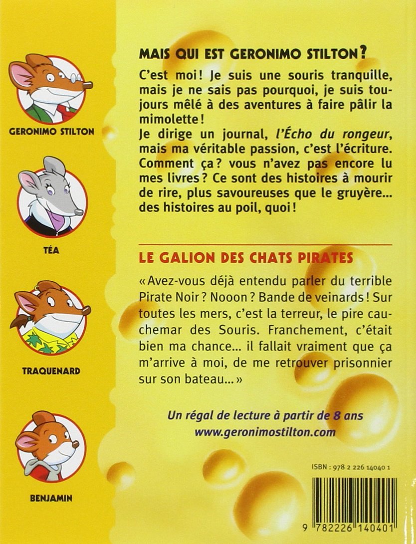 Livre Le galion des chats pirates - Geronimo Stilton (Livre d'occasion) - ISBN 2226140409