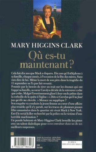 Livre Où es-tu maintenant ? (Mary Higgins Clark) (Livre neuf) - ISBN 2226186425