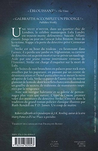 Livre L'appel du coucou - Robert Galbraith (Livre d'occasion) - ISBN 2246809045