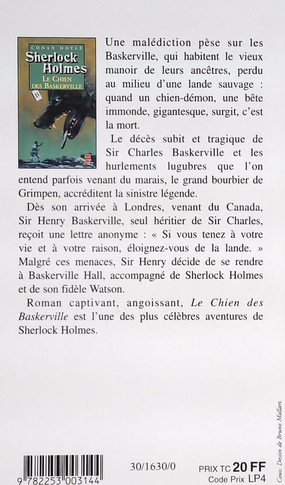Livre Sherlock Holmes : Le chien des Basketville - Conan Doyle (Livre d'occasion) - ISBN 225300314X