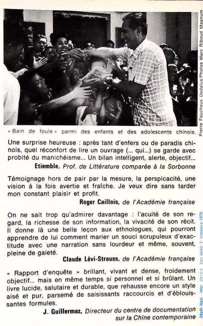 Livre Quand la Chine s'éveillera... Le monde tremblera - Alain Peyrefitte (Livre d'occasion) - IS...