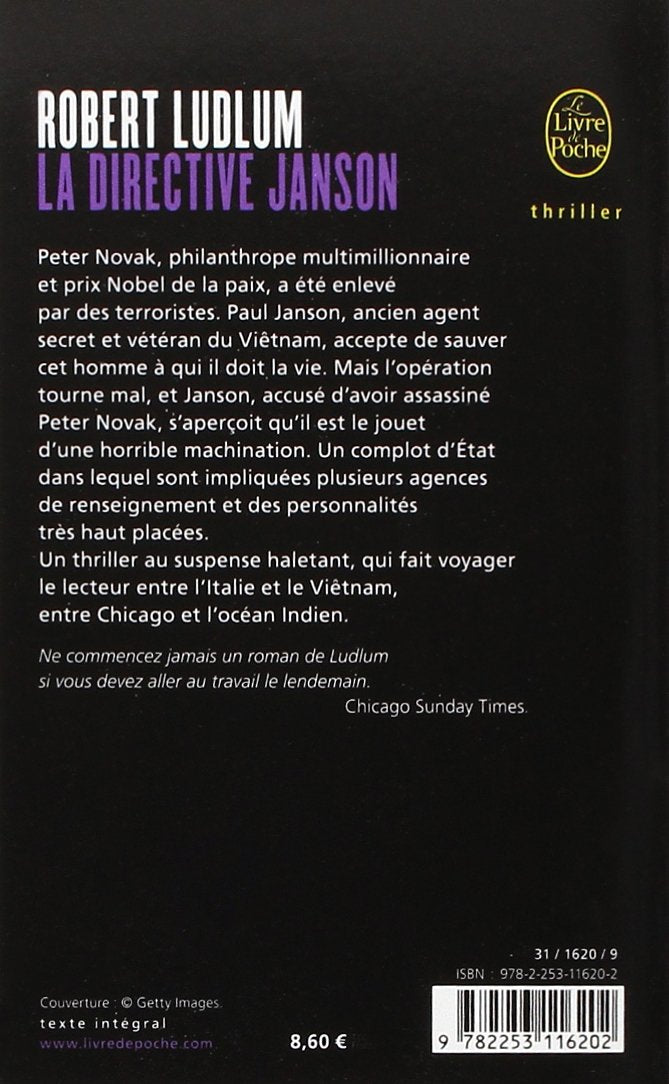 Livre La directive Janson - Robert Ludllum (Livre d'occasion) - ISBN 2253116203