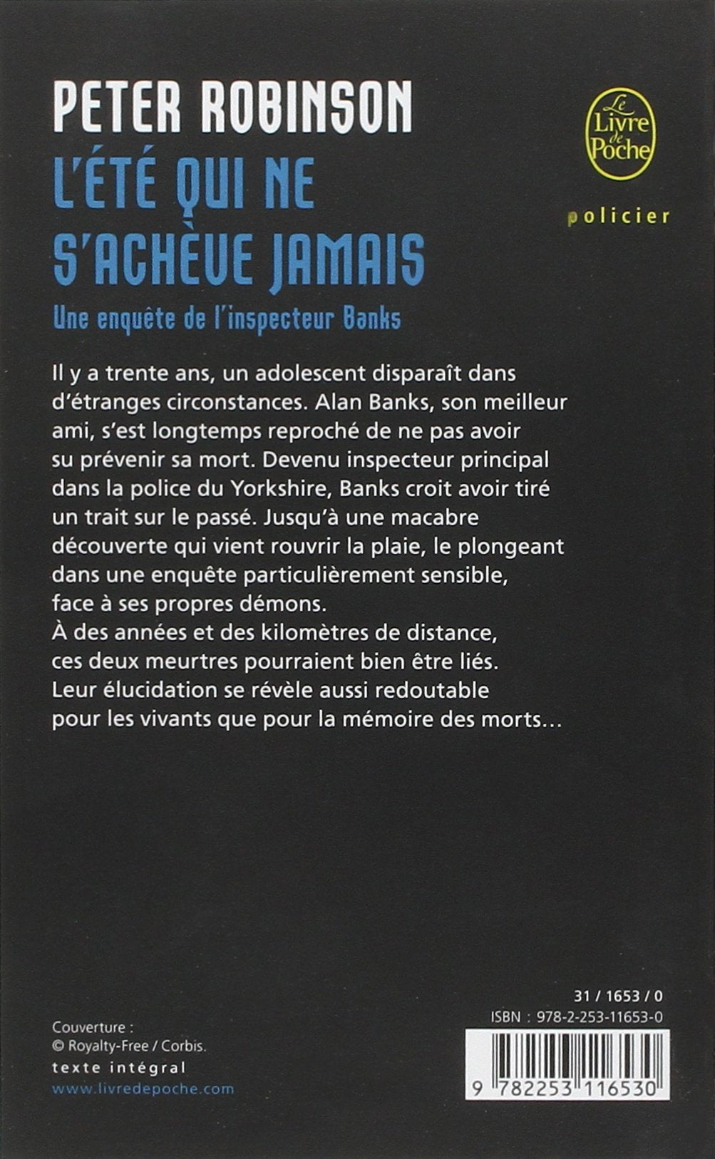 Livre L'été qui ne s'achève jamais : une enquête de l'inspecteur Banks - Peter Robinson (Livre d'...