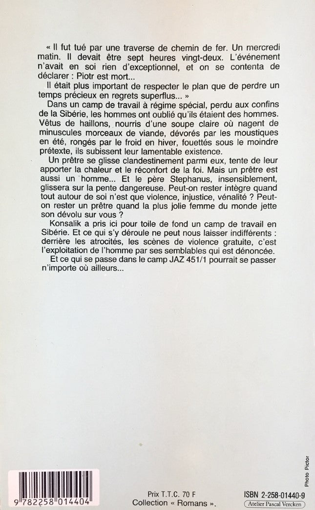 Livre Une croix en sibérie - Heinz G. Konsalik (Livre d'occasion) - ISBN 2258014409