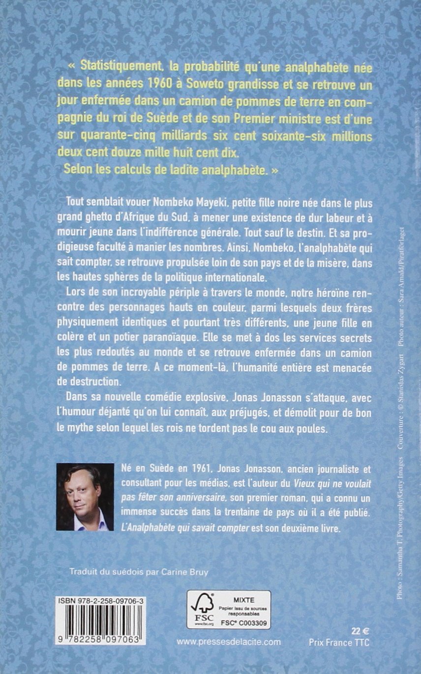 Livre L'analphabète qui savait compter - Jonas Jonasson (Livre d'occasion) - ISBN 2258097061