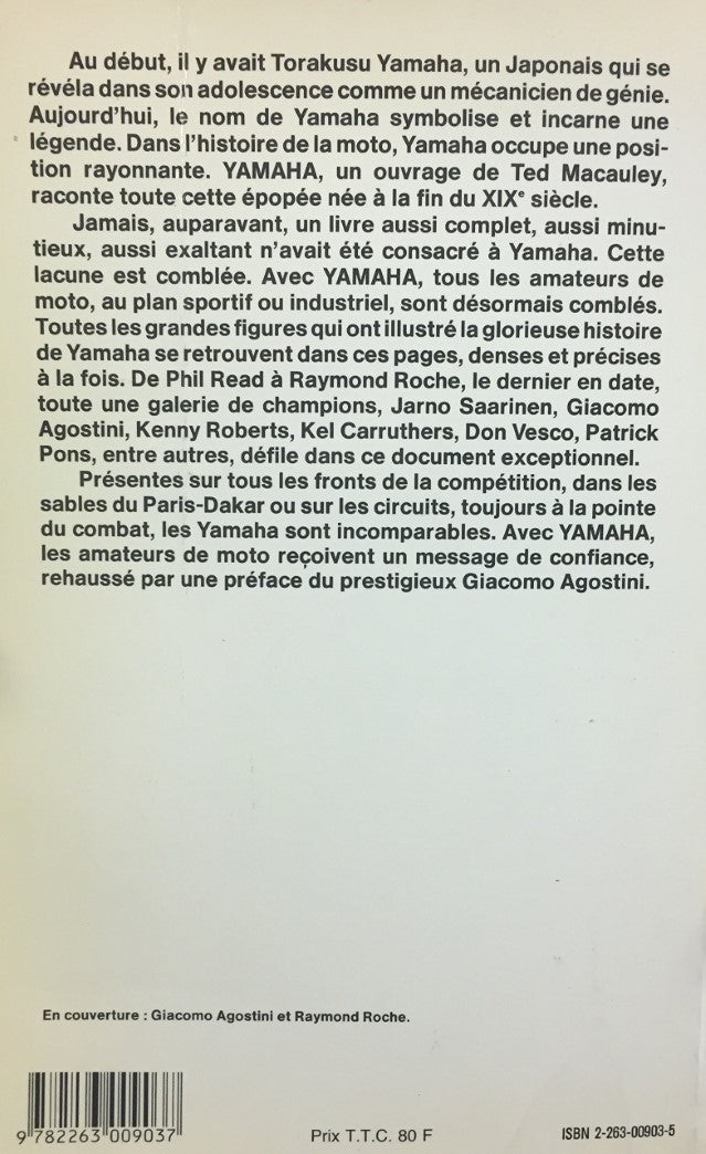 Livre Yamaha - Ted Macauley (Livre d'occasion) - ISBN 2263009035