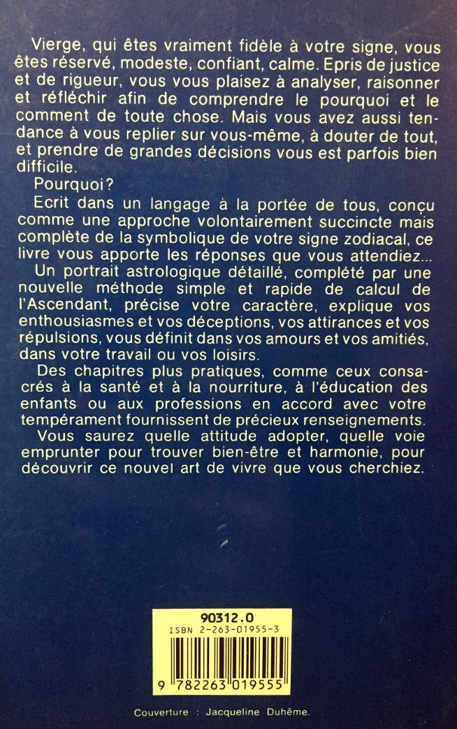 Livre Vierge (23 août - 22 septembre) (Livre d'occasion) - ISBN 2263019553