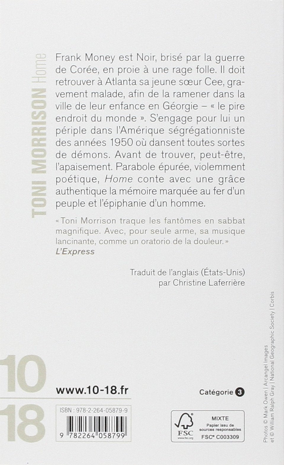 Livre Home (FR) (Toni Morrison) (Livre d'occasion) - ISBN 226405879X