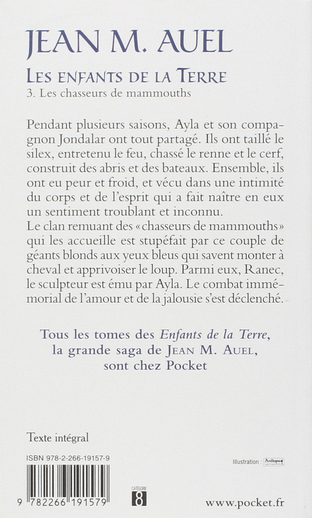 Livre Les chasseurs de Mammouths - Jean M. Auel (Livre d'occasion) - ISBN 2266191578