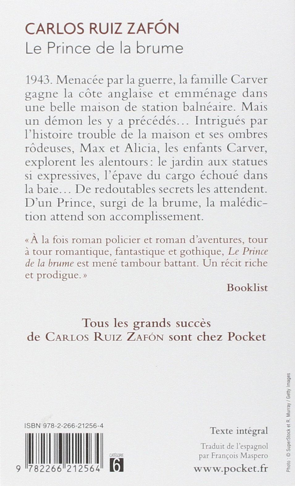 Livre Le prince de la brume - Carlos Ruiz Zafón (Livre d'occasion) - ISBN 2266212567