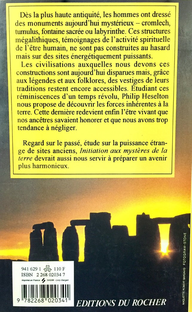 Livre Initiation aux mystères de la Terre - Philip Heselton (Livre d'occasion) - ISBN 2268020347