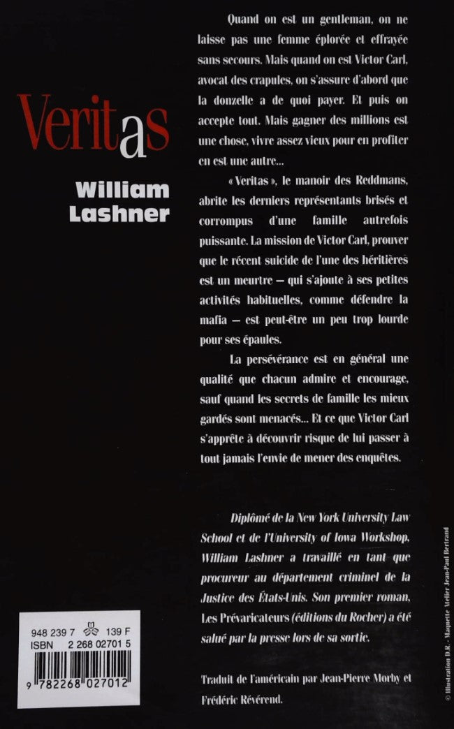 Livre Veritas - William Lashner (Livre d'occasion) - ISBN 2268027015