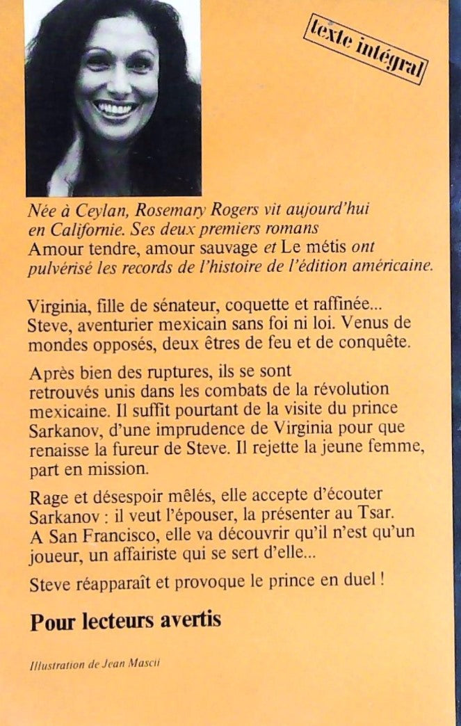 Livre La princesse - Rosemary Rogers (Livre d'occasion) - ISBN 2277210609