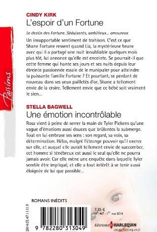 Livre L'espoir d'un Fortune - Une émotion incontrôlable - Cindy Kirk (Livre neuf) - ISBN 2280313049