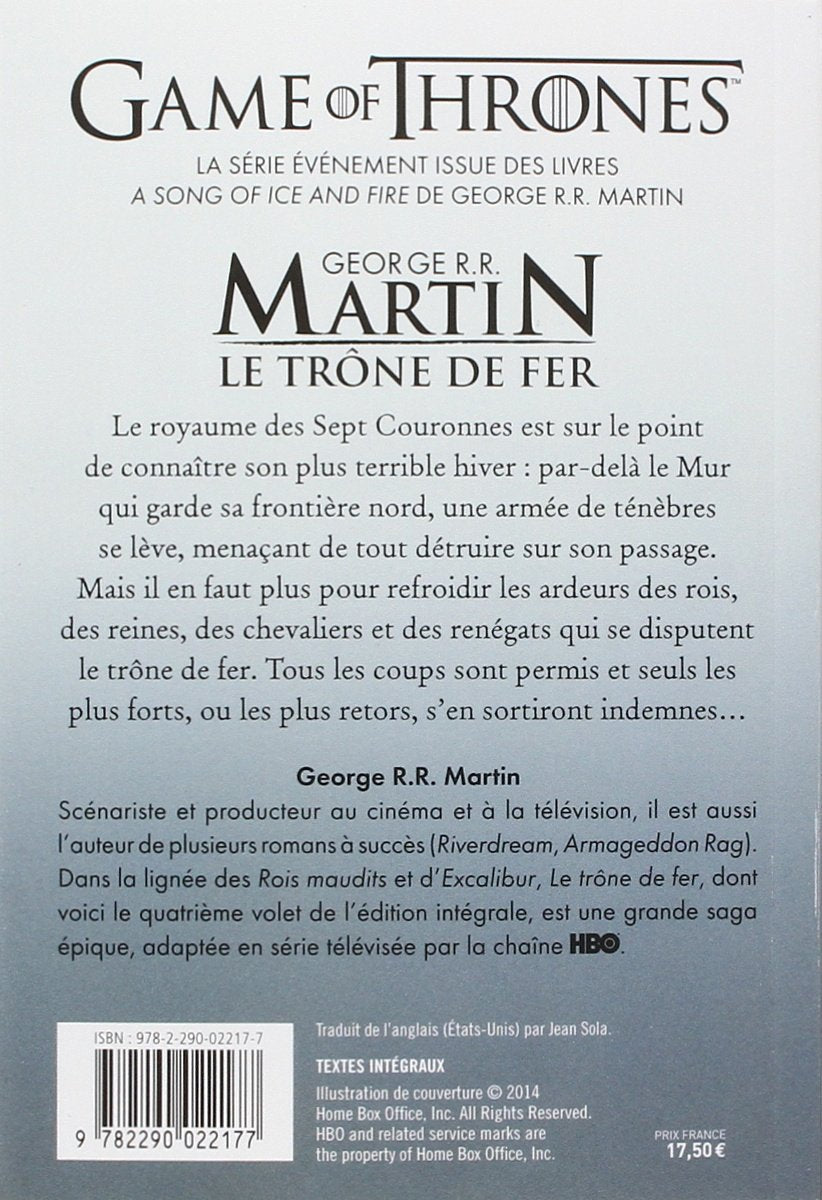 Livre L'intégrale #4 - George R.R. Martin (Livre d'occasion) - ISBN 2290022179