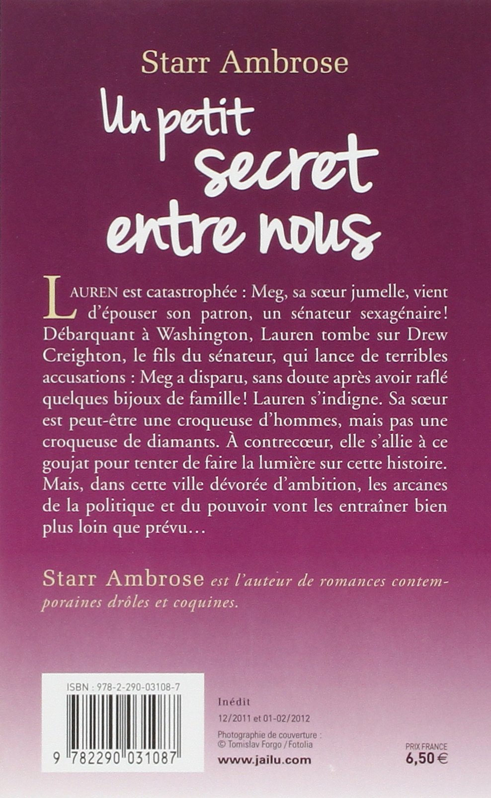 Livre Un petit secret entre nous - Starr Ambrose (Livre d'occasion) - ISBN 2290031089