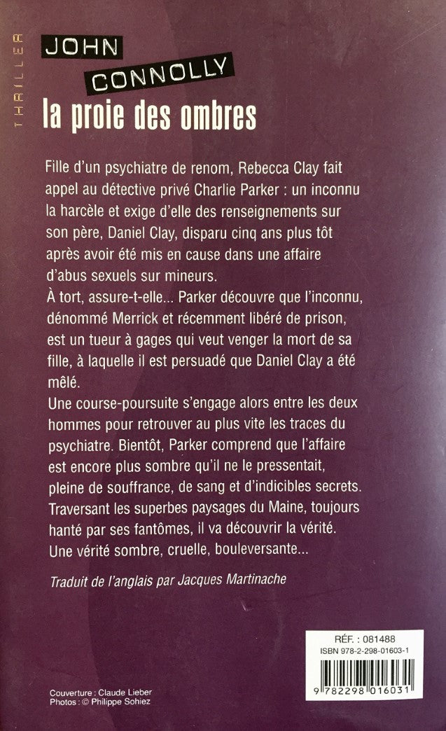Livre La proie des ombres (John Connolly) (Livre d'occasion) - ISBN 2298016038
