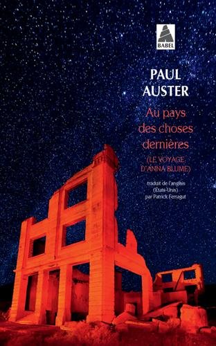 Livre Au pays des choses dernières - Paul Auster (Livre d'occasion) - ISBN 2330033737