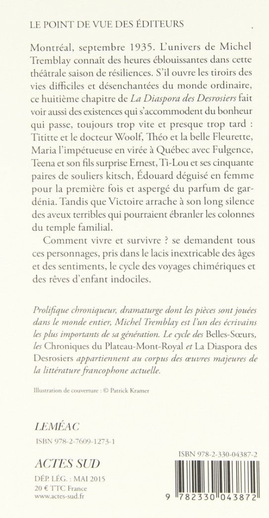Livre Survivre ! Survivre ! (Michel Tremblay) (Livre d'occasion) - ISBN 2330043872