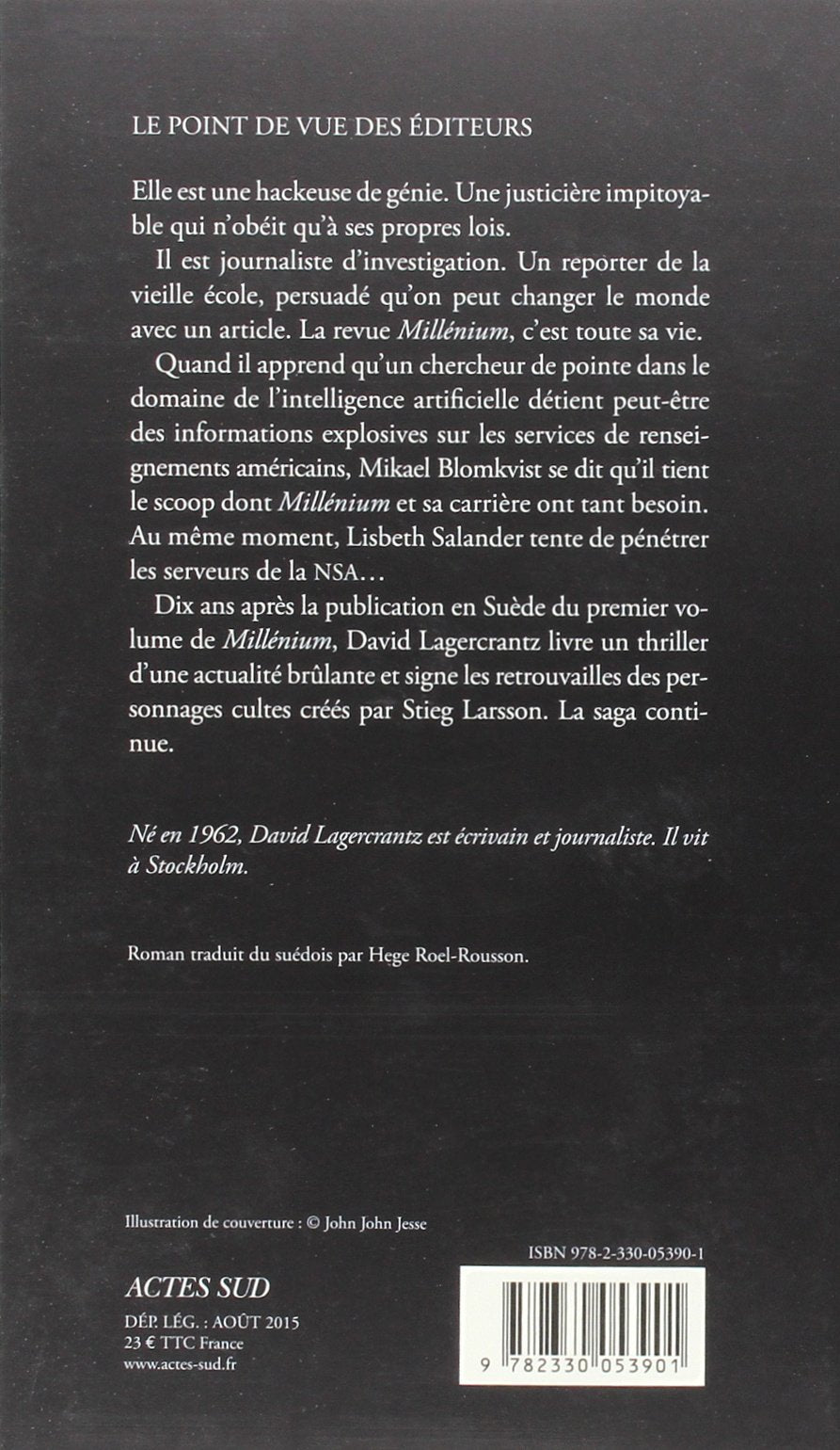 Livre Millénium # 4 : Ce qui ne me tue pas (David Lagercrantz) (Livre d'occasion) - ISBN 2330053908