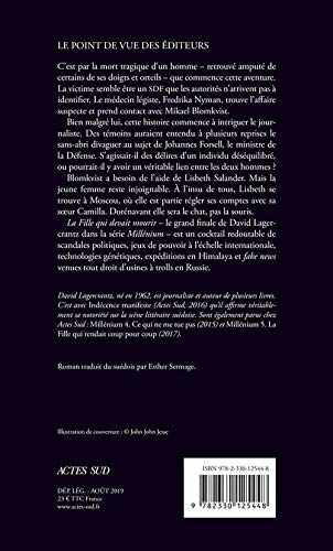 Livre La fille qui devait mourir - David Lagercrantz (Livre d'occasion) - ISBN 2330125445